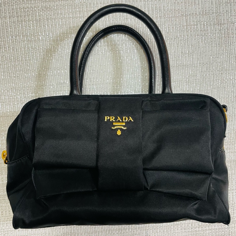 Prada- satin bow bag